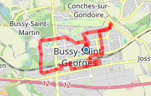 Parcours Running 11km "Autour de Bussy-Saint-Georges"