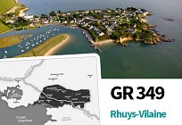 GR 349 Rhuys-Vilaine (Officiel): étape 00 Ensemble de l'itinéraire sur Arc Sud Bretagne